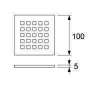 30,00 TECEdrainpoint S - ruszt ozdobny ze stali nierdzewnej, 100 mm Ruszt ozdobny ze stali nierdzewnej TECEdrainpoint S 100 x 100 mm ruszt ozdobny TECEdrainpoint z ciągnionej stali nierdzewnej,