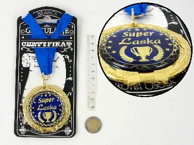 zł 1,24 0/500 Medal metalowy - No.1, polska karta; śr.
