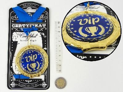 polska karta; śr.7 cm Medal metalowy - SUPER TATA, polska karta; śr.