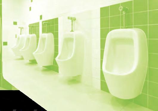 Powierzchnie Technika sprzątania pomieszczeń sanitarnych (wc, łazienki) ZASADY POSTĘPOWANIA Należy przestrzegać kolejności sprzątania od góry do dołu i od najdalszego miejsca w pomieszczeniu ku