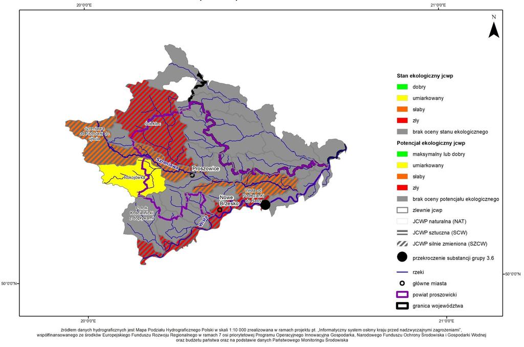 Informacja o stanie środowiska Mapa 9.