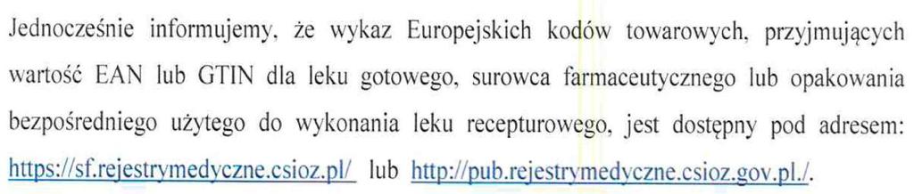 w sprawie prawidłowego przekazywania w komunikacie