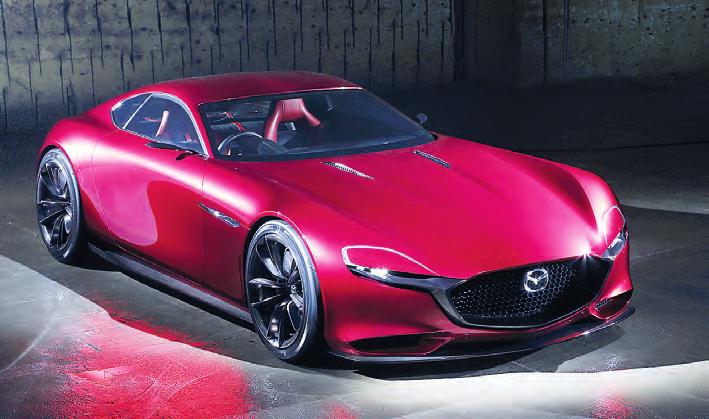 Mazda prezentuje sportowy model koncepcyjny RX-Vision z silnikiem Wankla. To samochód sportowy o długości 4389 mm i z rozstawem osi mierzącym 2700 mm.