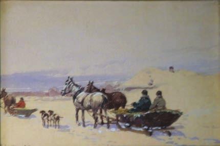AUTOR NIEZNANY Martwa natura z owocami Olej, płótno, 60 x 120 cm Kat. PA-3189 17.