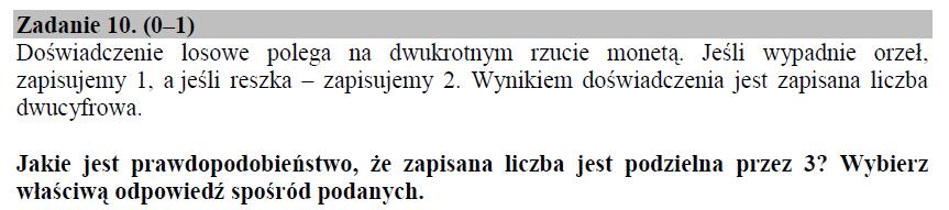 Zadanie egzaminacyjne na rozgrzewkę (z pewnym ważną