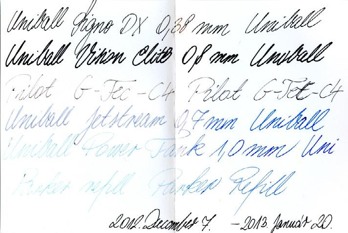 (przykłady amatorskich testów starzeniowych poniżej: na prawym zdjęciu lewa strona kartki była