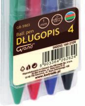 020668 a 3,91 4,81 2,88 3,54 DŁUGOPIS GRAND GR-2051 automatyczny długopis z wymiennym wkładem; zawiera wodoodporny tusz; ergonomiczna obudowa z elementami antypoślizgowymi; długość pisania: