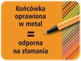gwarancja bezpieczeństwa pisania podczas lotu samolotem; linia pisania 0,25 mm, długość linii 800 m.