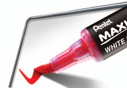 Marker Maxiﬂo Flex-Feel wyposażony został w elastyczną końcówkę w kształcie pędzelka, która kreśli zarówno linie cienkie, jak i grube.