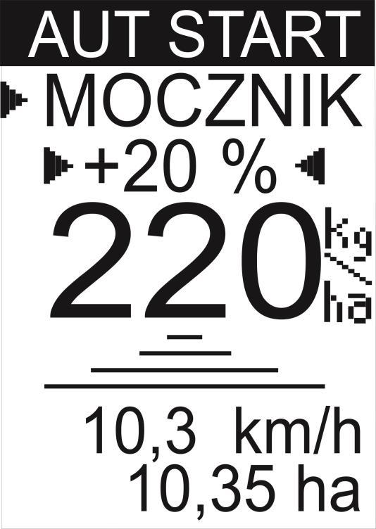 7 2A. ZAŁĄCZENIE / WYŁĄCZENIE PRACY AUTOMATYCZNEJ Przed załączeniem PRACY AUTOMATYCZNEJ należy strzałką na ekranie wybrać DAWKĘ ( ustawić w polu C rys.