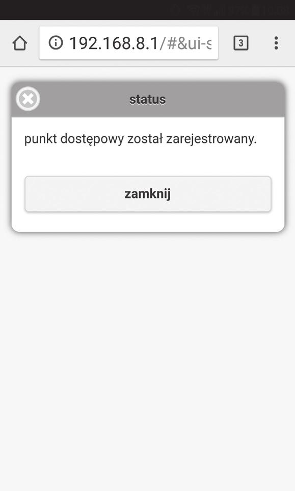 7a), przy prawidłowo wprowadzonych parametrach pojawi się komunikat o prawidłowej rejestracji w sieci Wi-Fi (rys. 7b).