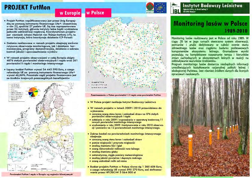 5. P. Lech: Projekt Futmon w Europie i Polsce 6. S. Ślusarski, A. Żółciak: Identyfikacja symptomów uszkodzeń drzew w monitoringu lasów w Polsce 7. J. Wójcik, A.