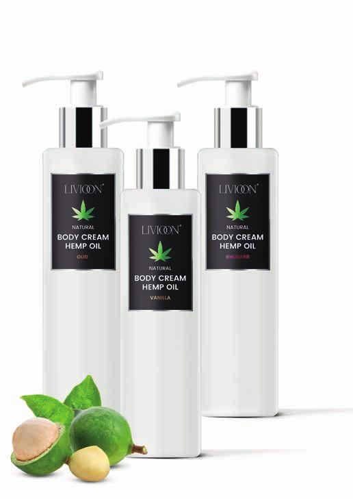 Body Cream Hemp Oil NOWOŚĆ Wyjątkowe zapachachy: SŁODKA WANILIA Kod: 318 56 féminin & maskulin Krem do ciała z olejem konopnym i masłem macadamia Krem do ciała stworzony na bazie oleju konopnego,