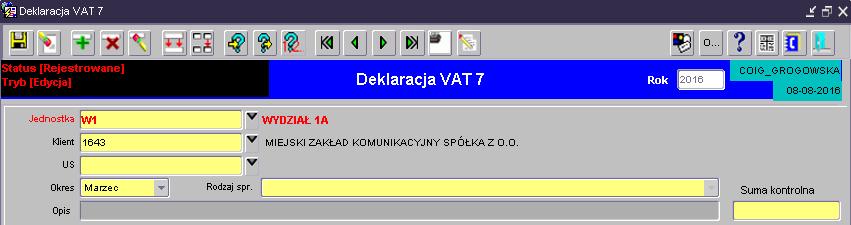 Wyświetlone w trybie przeglądu wiersze oznaczone są