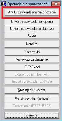 Wybrać klawisz -