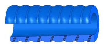 MANB Osłona - gumowa - niebieska Handle (Blue) symbol