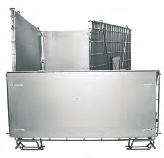 górę. ENG: Warehouse mesh containers are