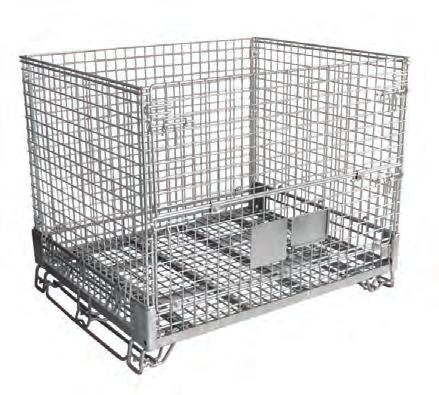 POJEMNIKI SIATKOWE MAGAZYNOWE WAREHOUSE MESH CONTAINERS POJEMNIK MAGAZYNOWY O PODSTAWIE PALETY EUR CONTAINER WITH EUR - PALLET DIMENSIONS 1200 x 800 x h 995 mm Indeks/ Index 015840 Wymiary