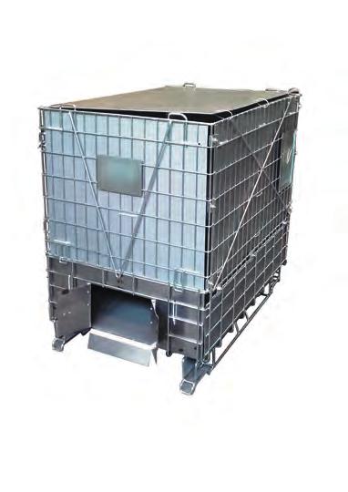 Ładowność/ Load capacity: 150 kg POJEMNIK WYSOKI NA PŁOZACH CONTAINER HIGH ON SKIDS 1200 x 1010 x h 1600 mm Indeks/ Index 014910 Wymiary zewnętrzne/ External dimensions: 1200 x 1010 x h 1600 mm