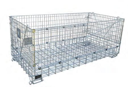 POJEMNIKI SIATKOWE MAGAZYNOWE WAREHOUSE MESH CONTAINERS POJEMNIK DŁUGI CONTAINER LONG 2400 x 1200 x h 1000 mm Indeks/ Index 015040 Wymiary zewnętrzne/ External dimensions: 2400 x 1200 x h 1000 mm