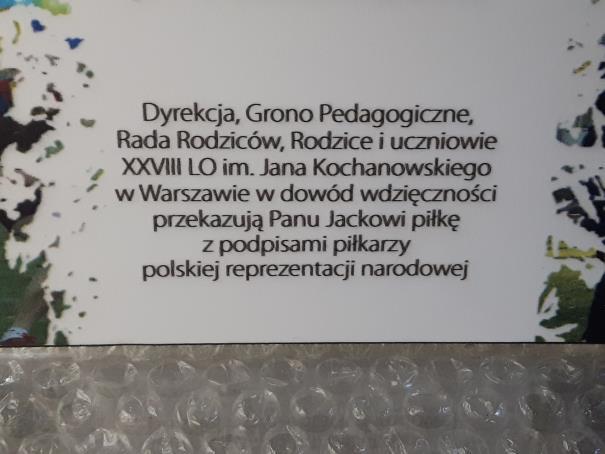 11 Piłka z podpisami Piłkarzy Polskiej Reprezentacji