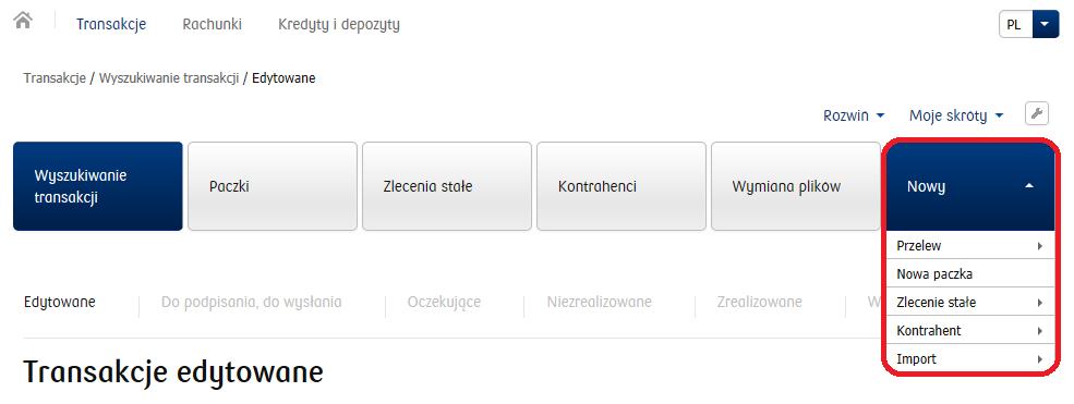 Menu główne serwisu Menu prowadzi do różnych części serwisu. Znajduje się ono bezpośrednio pod nagłówkiem Są w nim odnośniki do: Strony głównej domyślna sekcja po zalogowaniu.