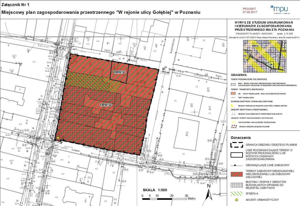 Rysunek projektu planu W