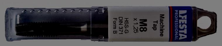 HSSCo Gwintowniki maszynowe HSSCo DIN 371 / 376 FESTA Professional Gwintowniki maszynowe kobaltowe do dobrze obrabialnych skrawaniem metali, do stali zwykłej, stali niskostopowej i konstrukcyjnej,