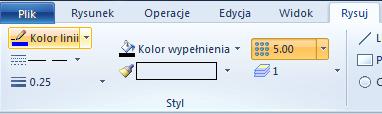 Ćwiczenie 2-11: Wstaw linię potencjałową N. Zmień styl linii przed rysowaniem: wybierz Kreskowa oraz kolor niebieski. 1.M Rysuj > Styl > Kolor linii (wybrać z listy). 2.M Rysuj > Styl > Kreskowa (wybrać z listy).