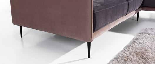 It looks modern and elegant, and slender legs of furniture add lightness.