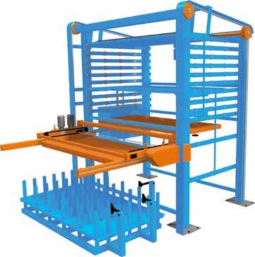 Wycięte części są odbierane bezpośrednio ze stołu maszyny przez ramię robota Robot Assisted Laser Cut (RALC).