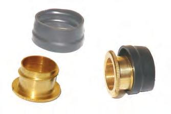 Rury ochronne i dławnice do rur / Protective tubes and glands for pipes / Wkładka uziemniająca typu WE Stosowana do dławnic: MWD i MWD...S Materiał: mosiądz+polietylen.