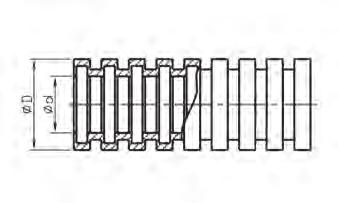 Rury ochronne i dławnice do rur / Protective tubes and glands for pipes / Rura ochronna karbowana wykonana z poliamidu wzmocniona typu WT.