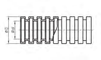 Rury ochronne i dławnice do rur / Protective tubes and glands for pipes / Rura ochronna karbowana wykonana z poliamidu ruchowa typu WT.
