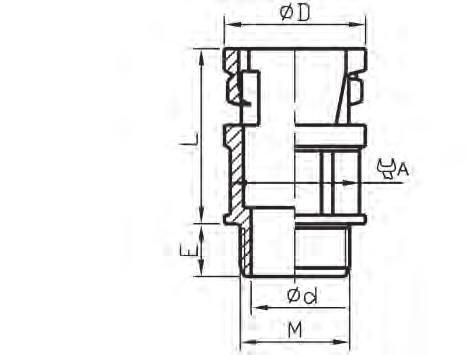 Rury ochronne i dławnice do rur / Protective tubes and glands for pipes / Dławnica typu SFD...M z gwintem metrycznym do szybkiego montażu Fitting, SFD.