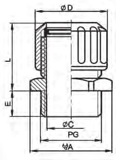 Rury ochronne i dławnice do rur / Protective tubes and glands for pipes / Łącznik rura-skrzynka typu LRS z gwintem PG IP67 Conduit-and-box joint LRS type with PG thread IP67 Соединитель трубакоробка