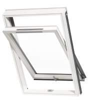 Okno Silver PVC jest to okno z profilu PCV wzmocnionego profilem aluminiowym, gwarantujące trwałość i ochronę przed wilgocią, co czyni je doskonałym do kuchni i łazienki.