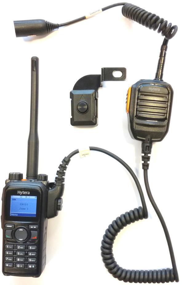 System łączności dla radiotelefonu noszonego.