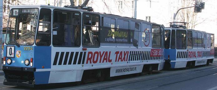 REKLAMA CAŁOPOJAZDOWA NA TRAMWAJACH