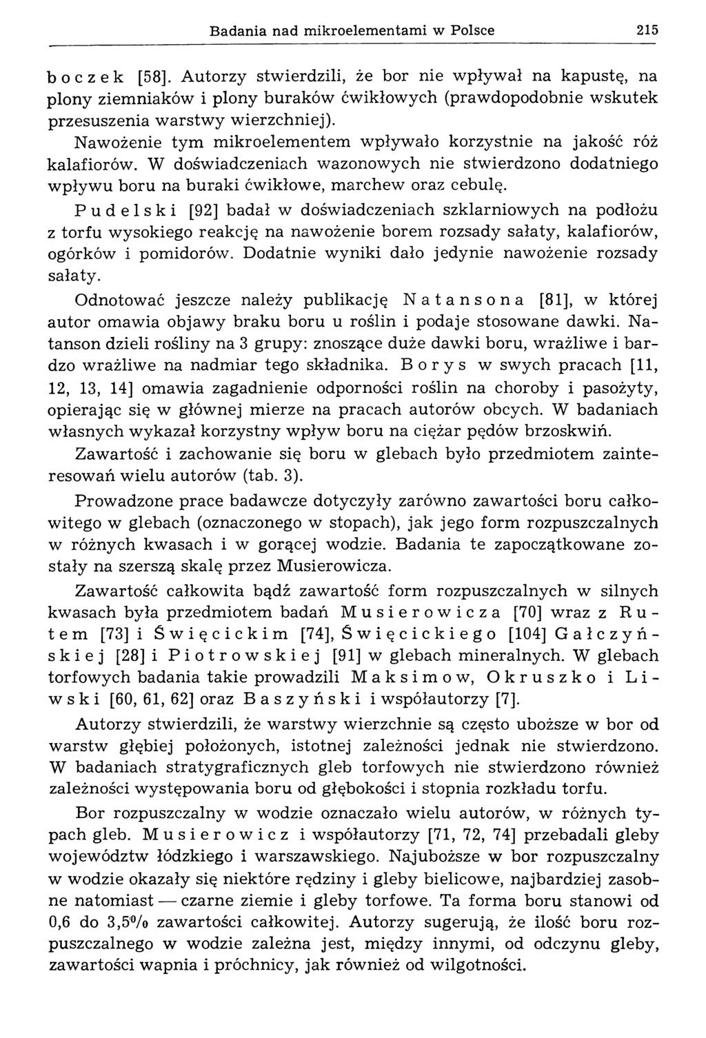 Badania nad mikroelementami w Polsce 215 boczek [58].
