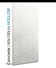 opłatą 40x60 cm 47,08 zł 57,91 zł Concrete Hollow IVORY WHITE Okrągłe elementy dekoracyjne INOX dostępne są jako opcja za dodatkową opłatą 60x60 cm 64,22 zł