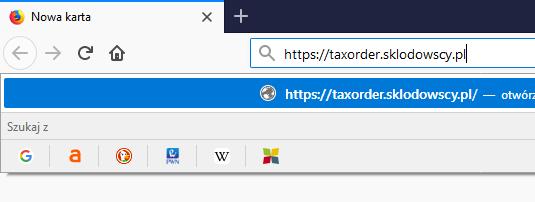 Zalecane przeglądarki to Mozilla FireFox oraz Google Chrome.