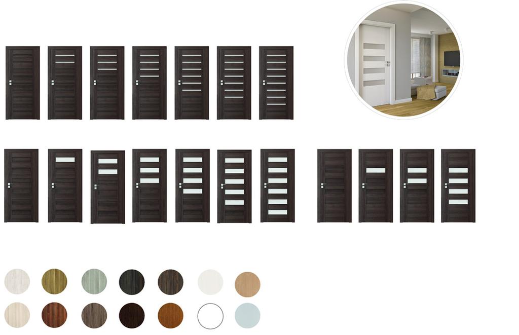 kolekcja PORTA KONCEPT A0 A2 A3 A4 A6 A7 A8 C0 C1 C2 C3 C4 C5 C6 H0 H1 H2 H4 Stolarka dostępna w 14 wybarwieniach do wyboru 1. 2. 3. 4. 5. 6. 7. 1. sosna norweska, 2. akacja miodowa, 3.