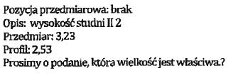 39. Odpowiedź nr 39: Wielkość właściwa =2,53