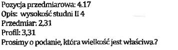 Odpowiedź nr 41: Wielkość właściwa =8,35 42.