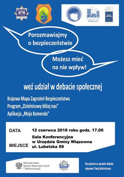 30 Kultura biuletyn samorządowy maj 2018 BĘDZIE SIĘ DZIAŁO Maj 26.05. godz. 10.00 Mecz Orlik: LKS Mazur Karczew Advit (Karczew, ul. Otwocka 13) 26.05. godz. 14.