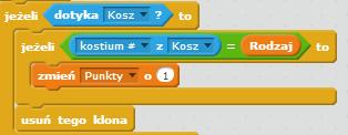 Musimy również określić powstałemu klonowi obszar jego poruszania się, co umożliwi klocek:.