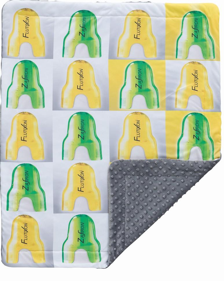 Kocyki dziecięce i koce Nadruk: sublimacja full color wg projektu klienta. Materiał: minky + mikrofibra, minky poliester z elastanem. Rozmiar: 70 x 100 cm Minimalny nakład: 30 szt.