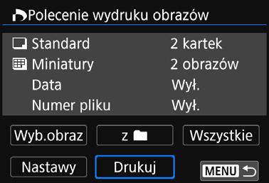 Drukowanie Drukowanie poprzez określenie opcji Użytkownik może drukować poprzez określenie opcji drukowania. 1 2 Naciśnij przycisk <0>. Wybierz pozycję [Zlec.wydr.obr.].