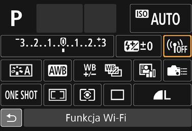 Ponowne łączenie Łączenie za pomocą ekranu szybkich nastaw Aby uzyskać dostęp do ponownego łączenia z funkcjami Wi-Fi, w przypadku których zostały zapisane ustawienia miejsc docelowych połączenia,